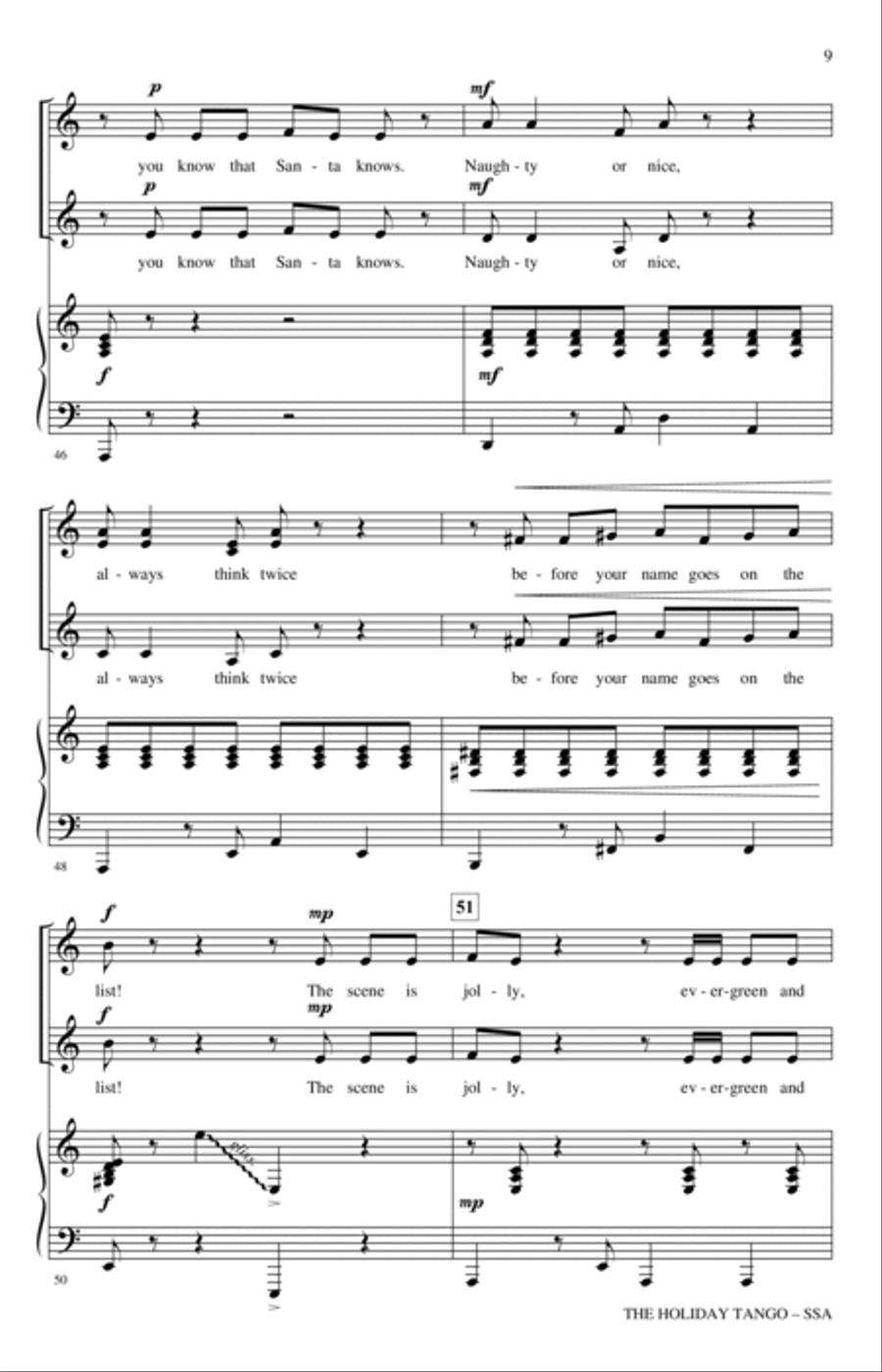 The Holiday Tango! SSA scores gallery preview page 8