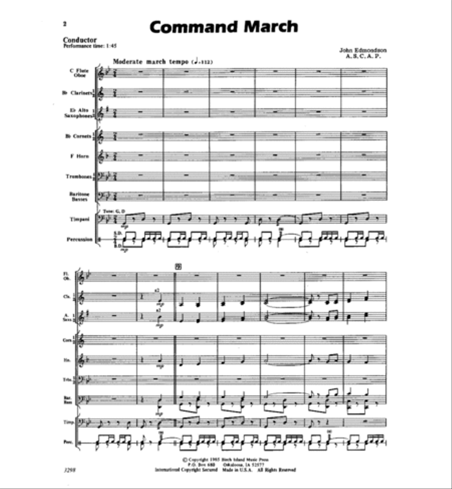 Command March Concert Band scores gallery preview page 2
