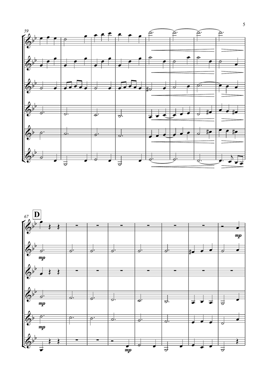 Midnight Haze - for Clarinet Choir Clarinet Choir scores gallery preview page 6