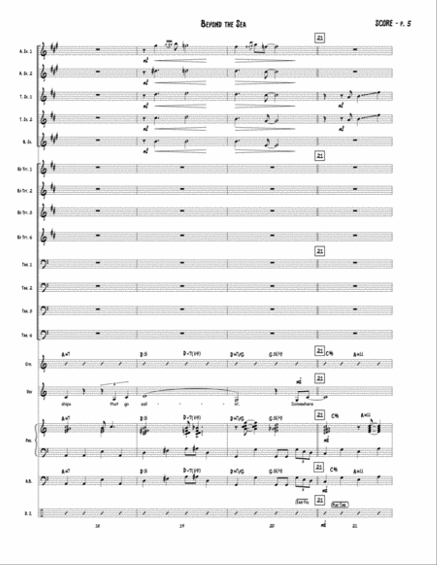 Beyond The Sea Jazz Ensemble scores gallery preview page 6