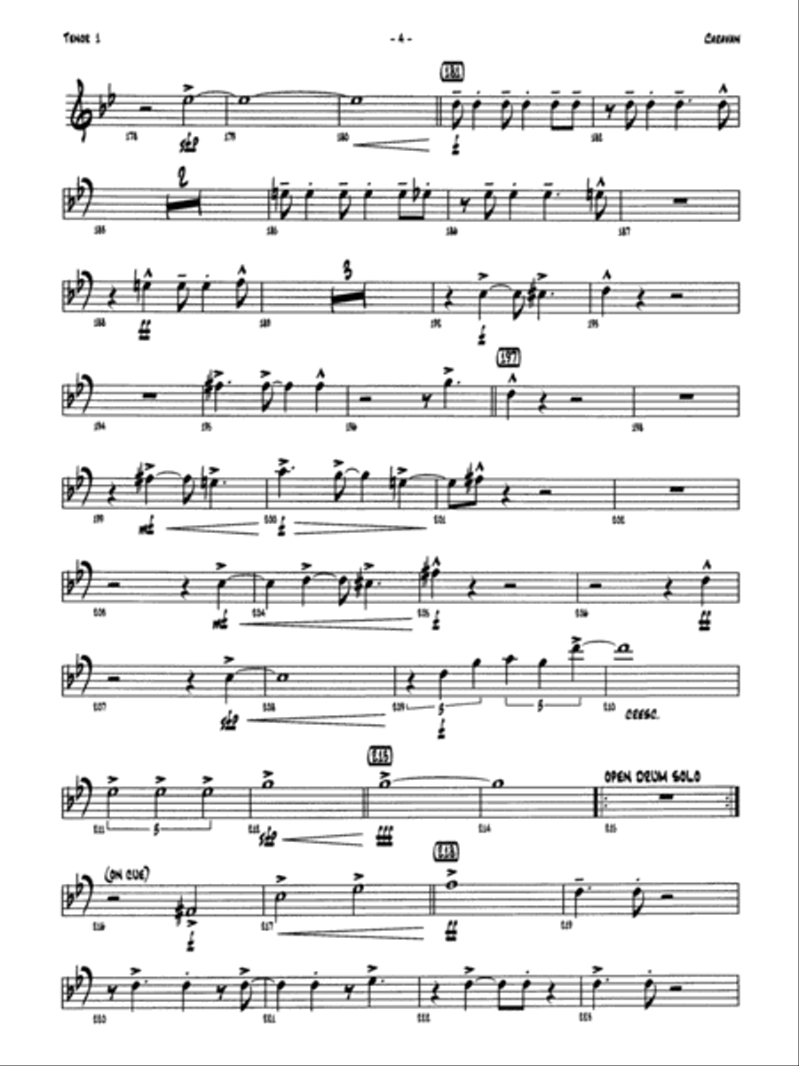 Caravan: B-flat Tenor Saxophone Jazz Ensemble scores gallery preview page 3
