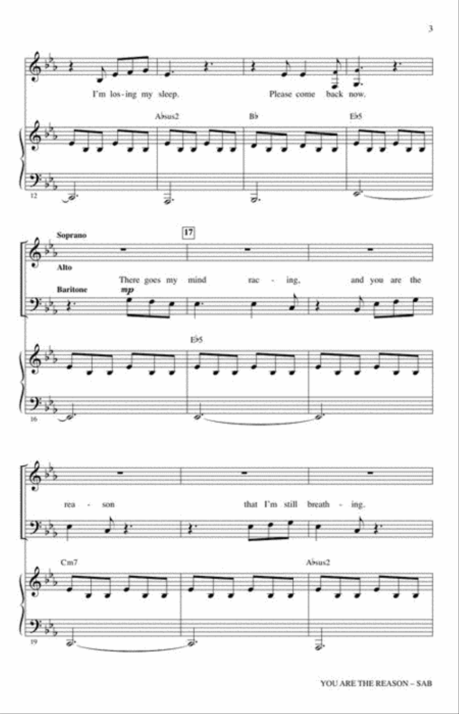 <br>Sheet music extract