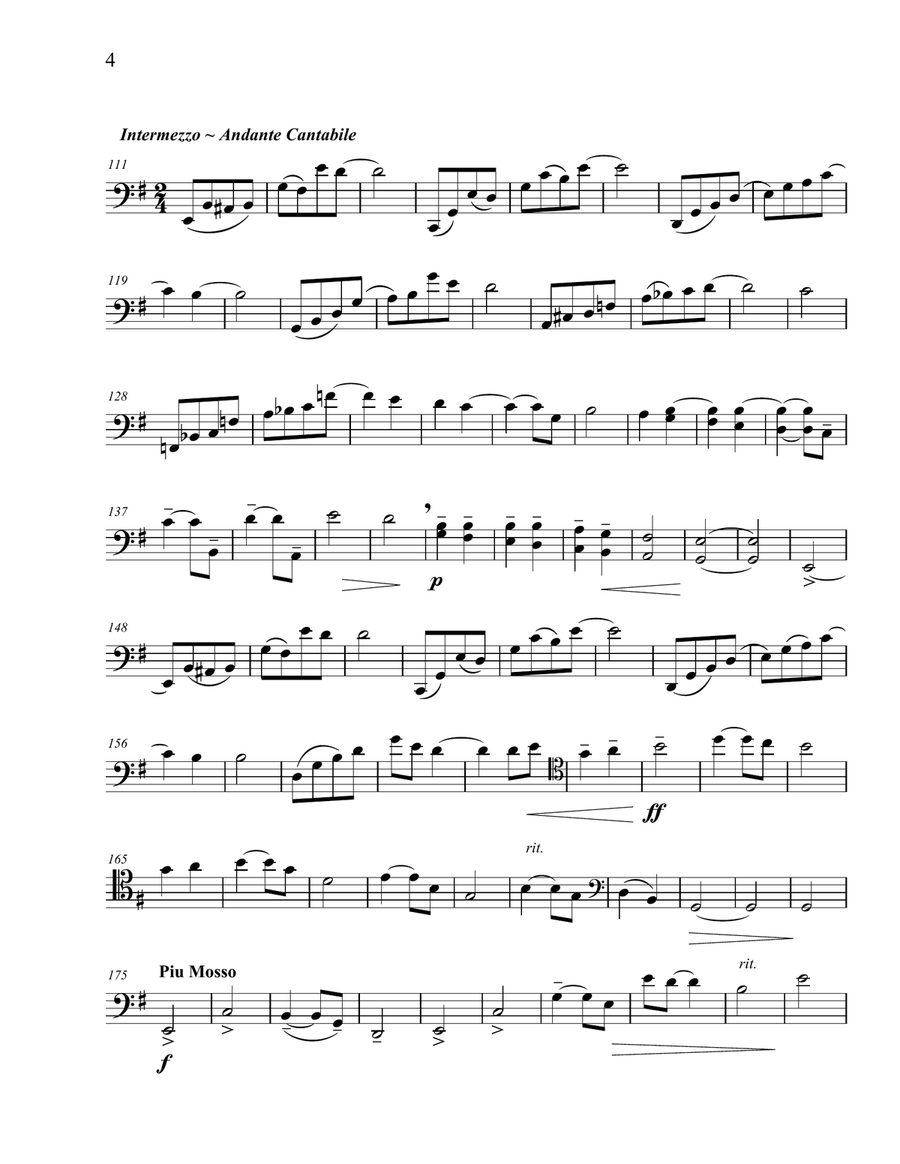 Sonata for Solo Cello Cello Solo scores gallery preview page 4