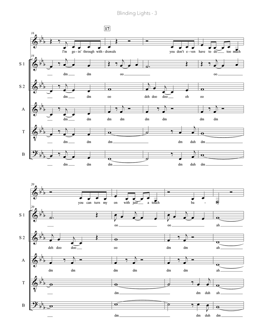 Blinding Lights Blinding Lights 4-Part scores gallery preview page 3