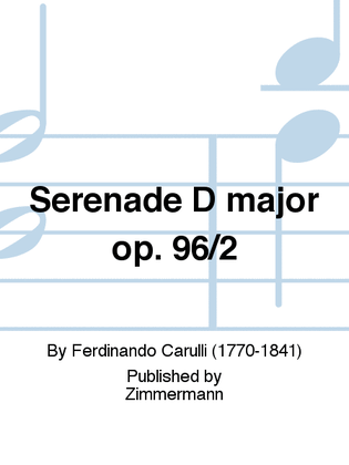 Book cover for Serenade D major Op. 96/2