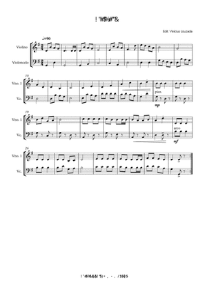 Jingle Bells - Violin and cello