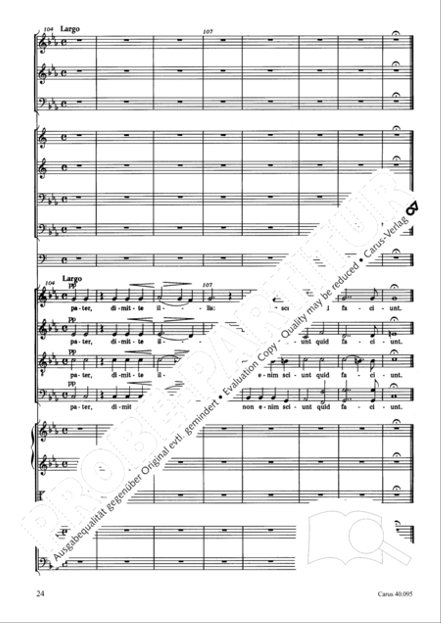 The Seven Words (Die Sieben Worte) 4-Part scores gallery preview page 39