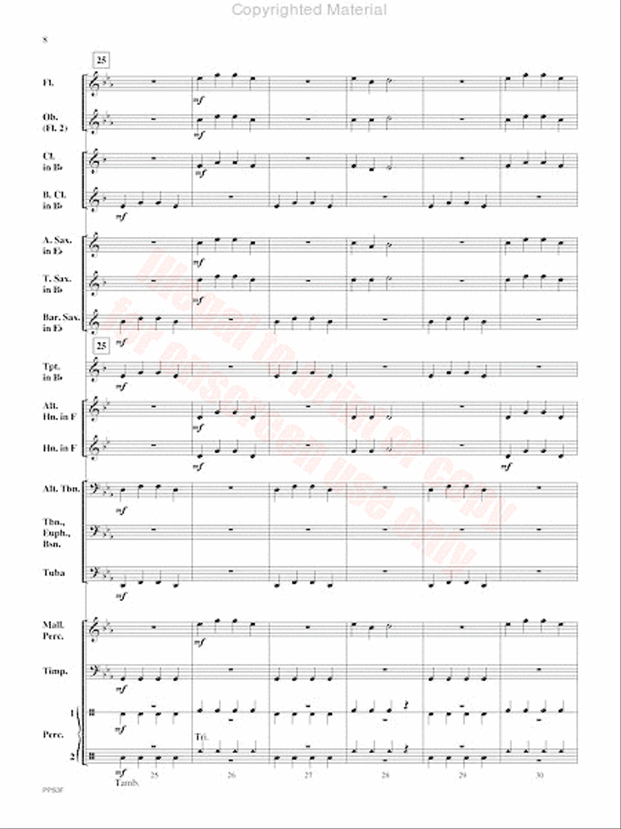 Inception Concert Band scores gallery preview page 9