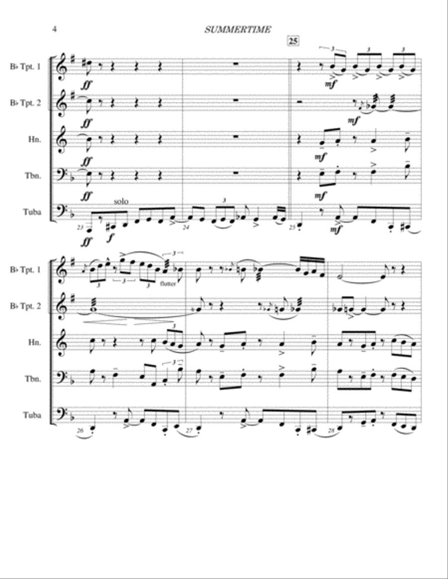 Summertime Brass Ensemble scores gallery preview page 5