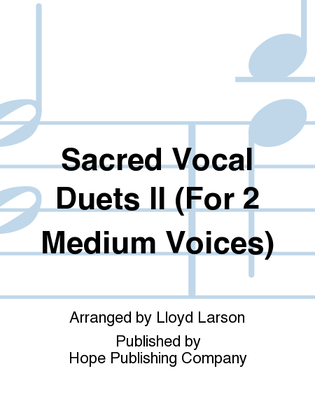 Book cover for Sacred Vocal Duets II with CD Accomp.