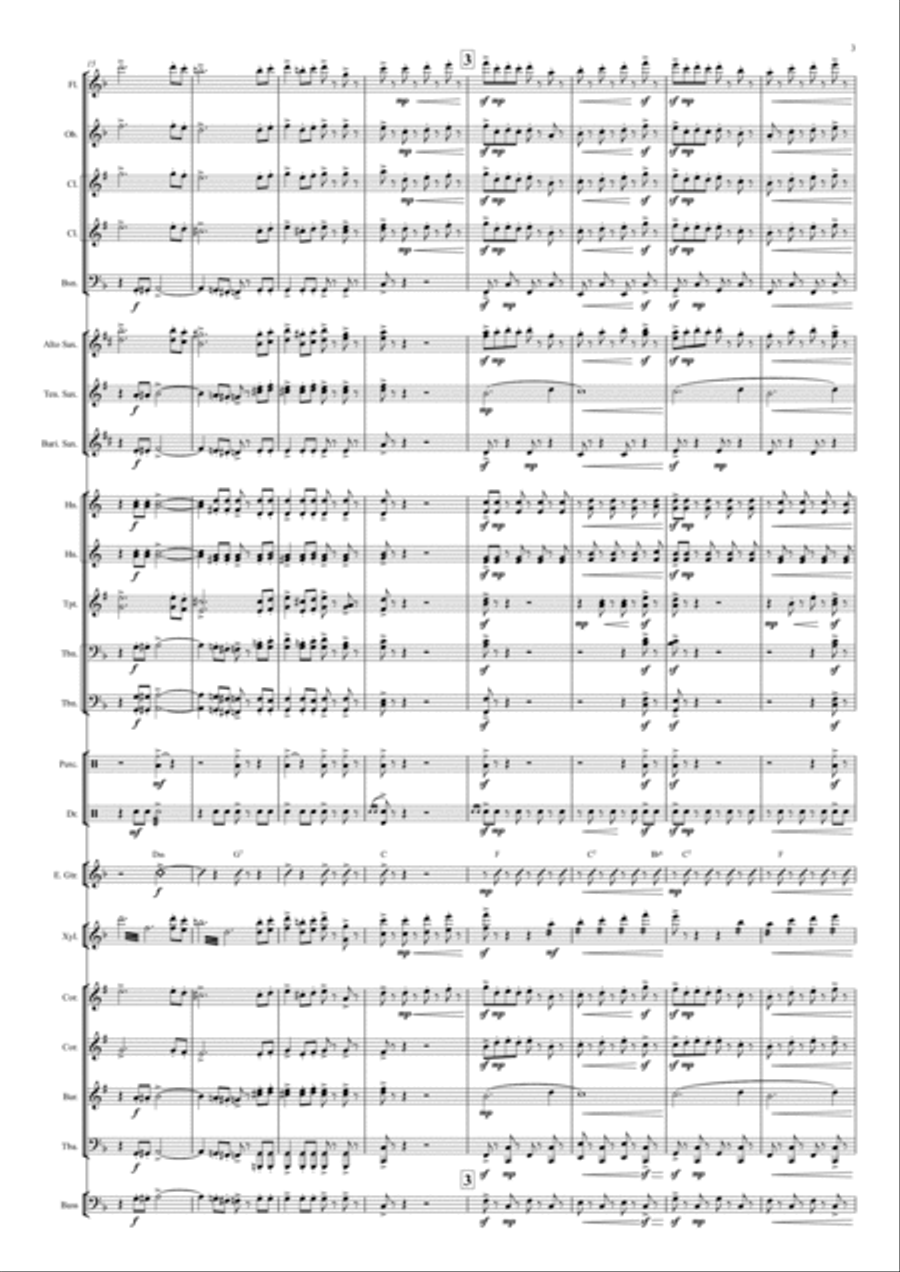 Bandits' Galop on Motives of an Operetta 'Prinz Methusalem', Op.378, for xylophone with a brass band Brass Band scores gallery preview page 4