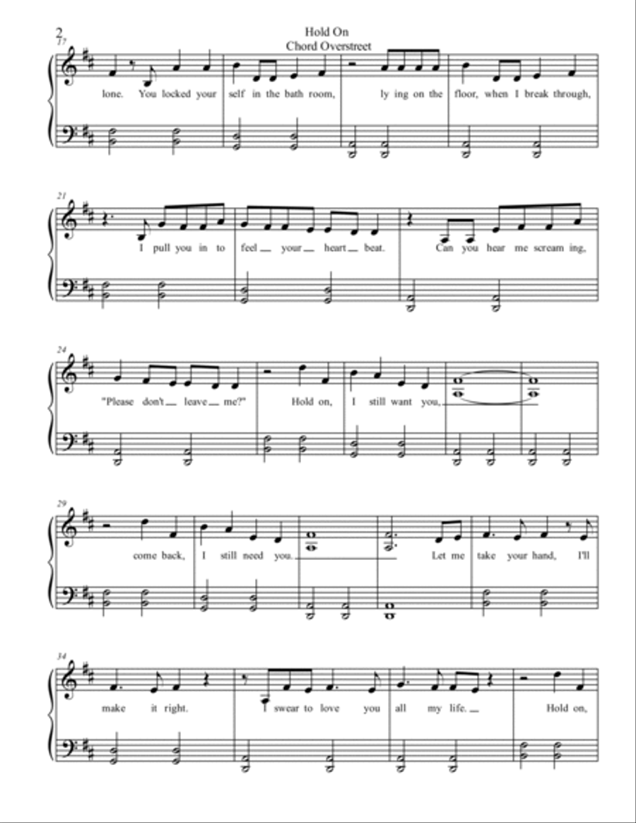Hold On Voice scores gallery preview page 2
