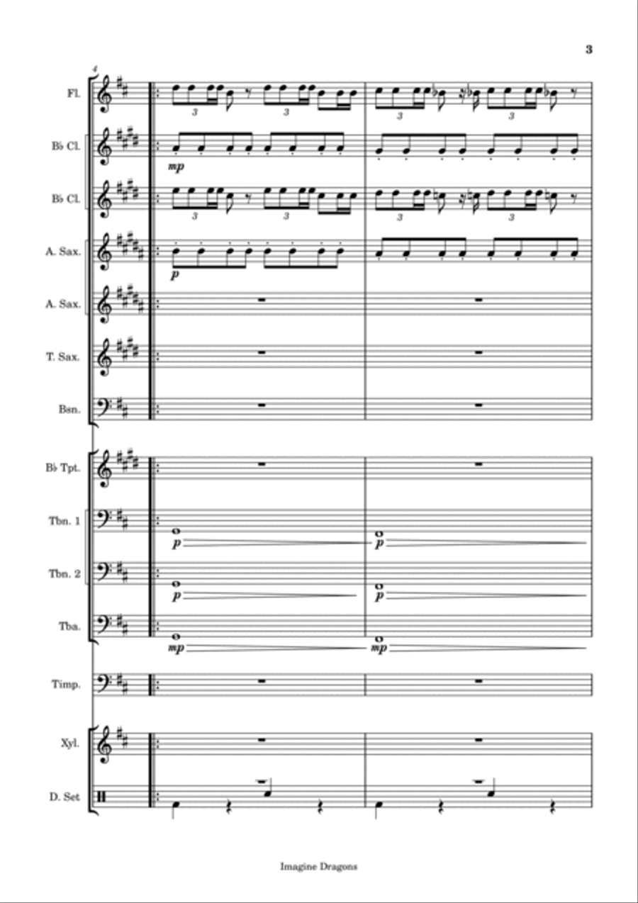 Enemy Enemy Concert Band scores gallery preview page 3
