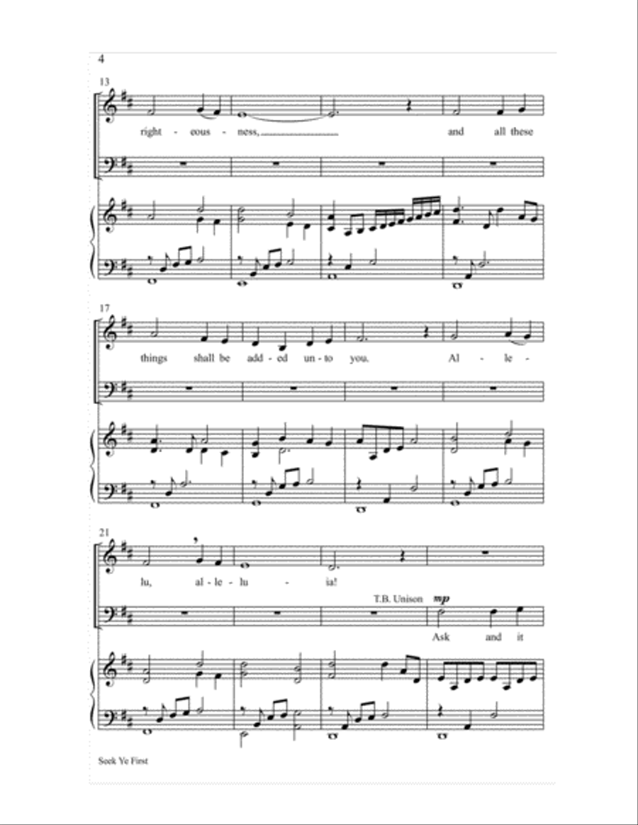 Seek Ye First Seek Ye First 4-Part scores gallery preview page 4
