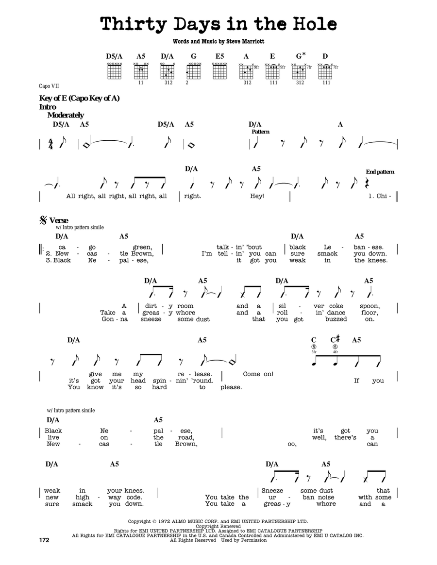 Thirty Days In The Hole Thirty Days In The Hole Electric Guitar scores gallery preview page 1