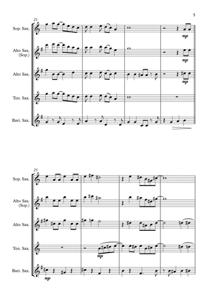 Sleigh Ride - for Saxophone Quartet image number null