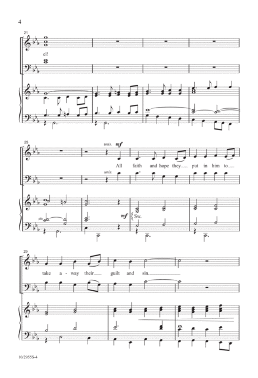 Messiah Comes, Emmanuel! 4-Part scores gallery preview page 4