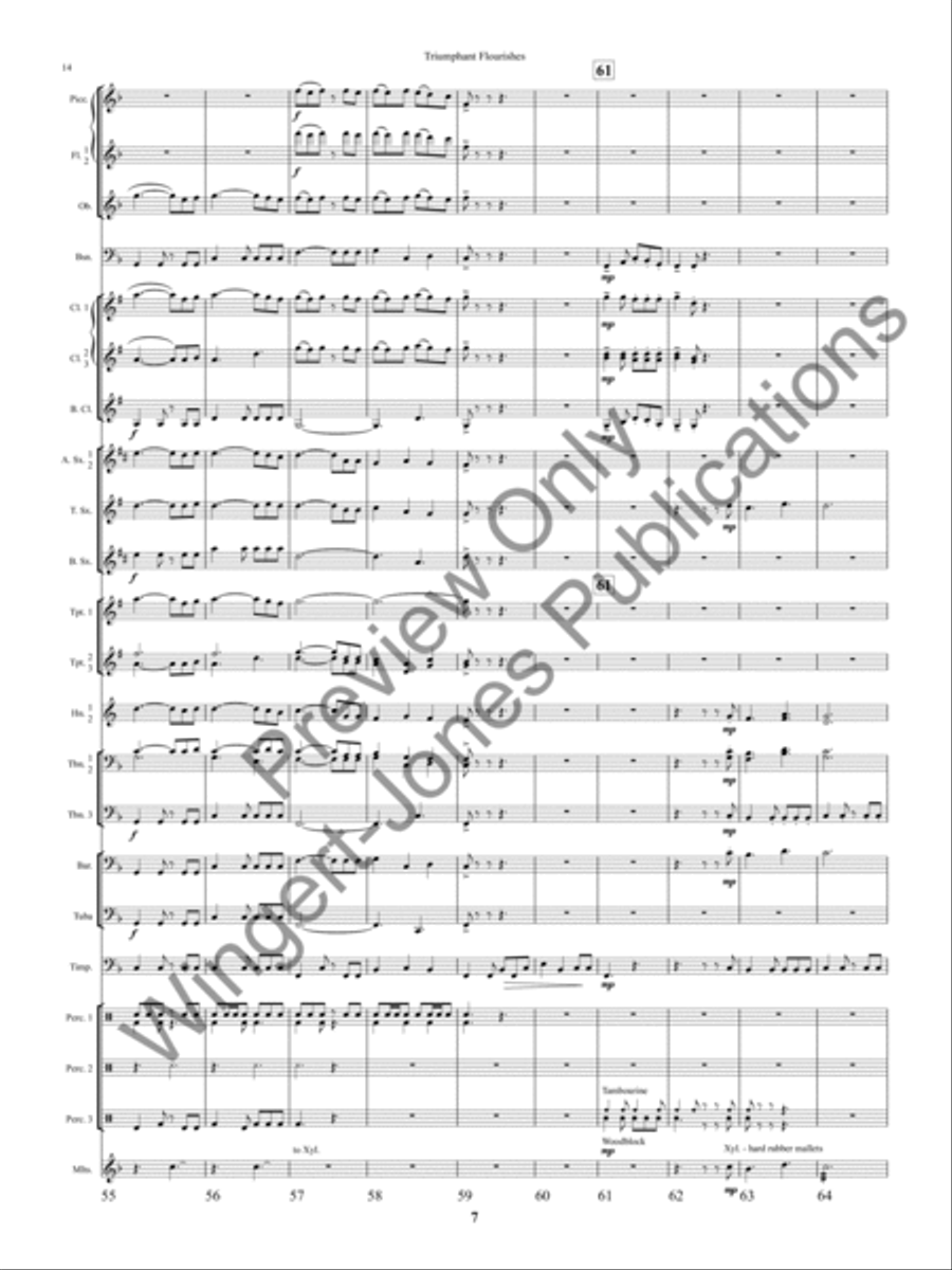 Triumphant Flourishes Concert Band scores gallery preview page 10
