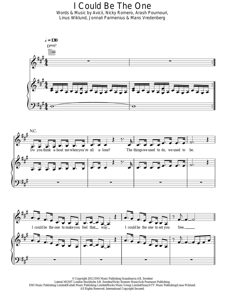 I Could Be The One Acoustic Guitar scores gallery preview page 1