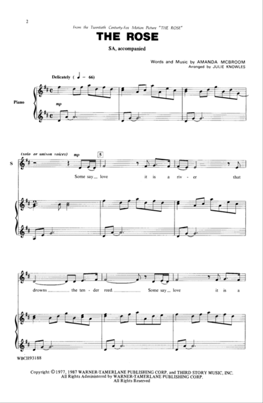 The Rose 2-Part scores gallery preview page 9