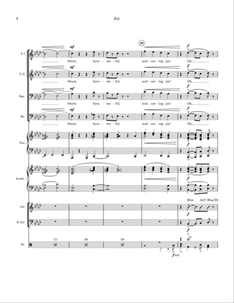 Joy Joy Bass Guitar scores gallery preview page 4