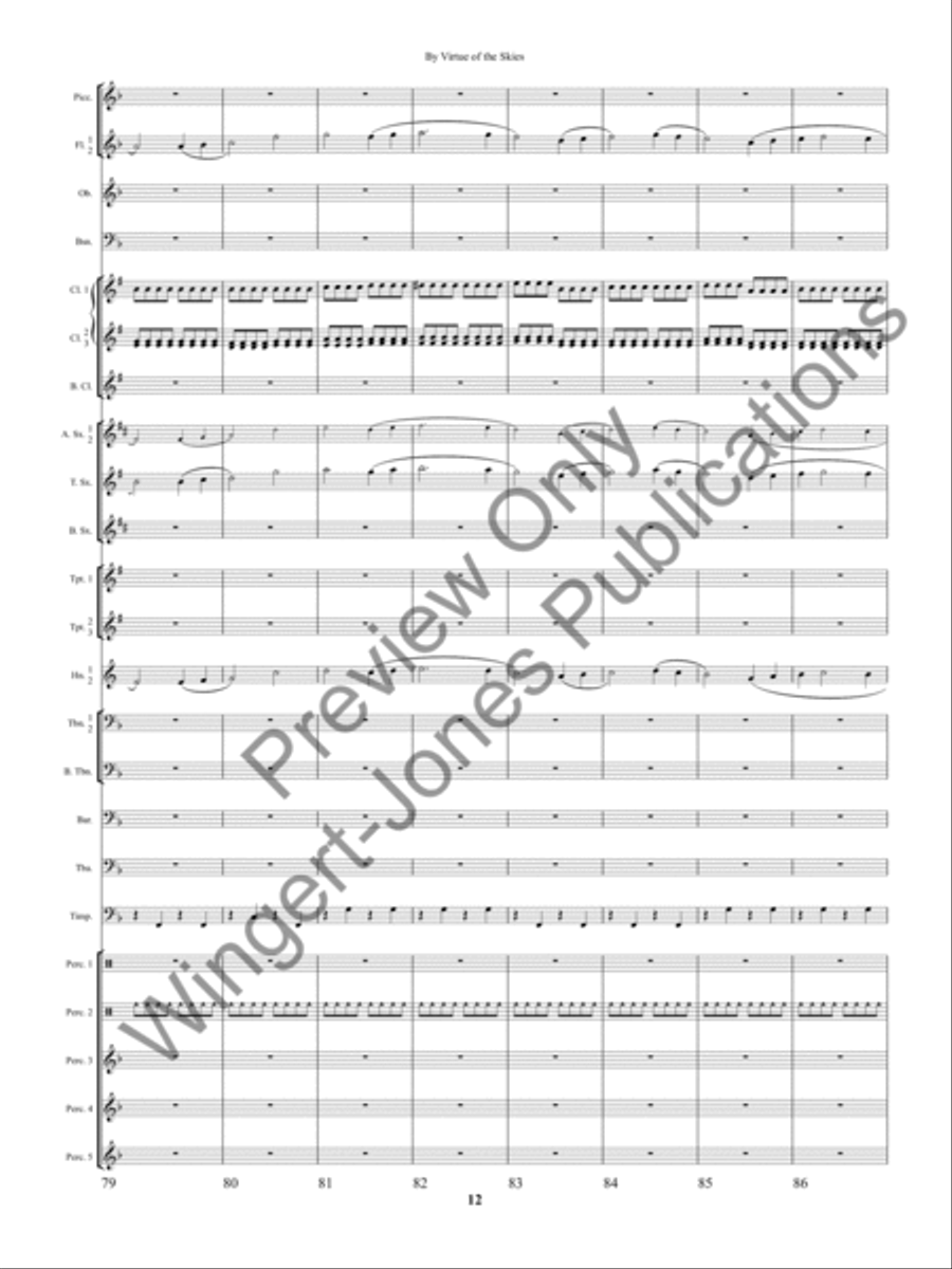 By Virtue of the Skies Concert Band scores gallery preview page 15