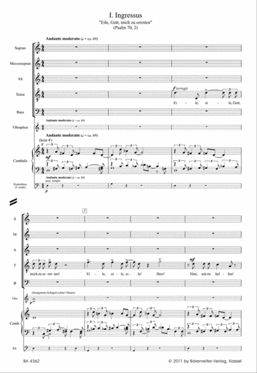 Vesper for Chamber Choir and three Instruments Choir scores gallery preview page 2