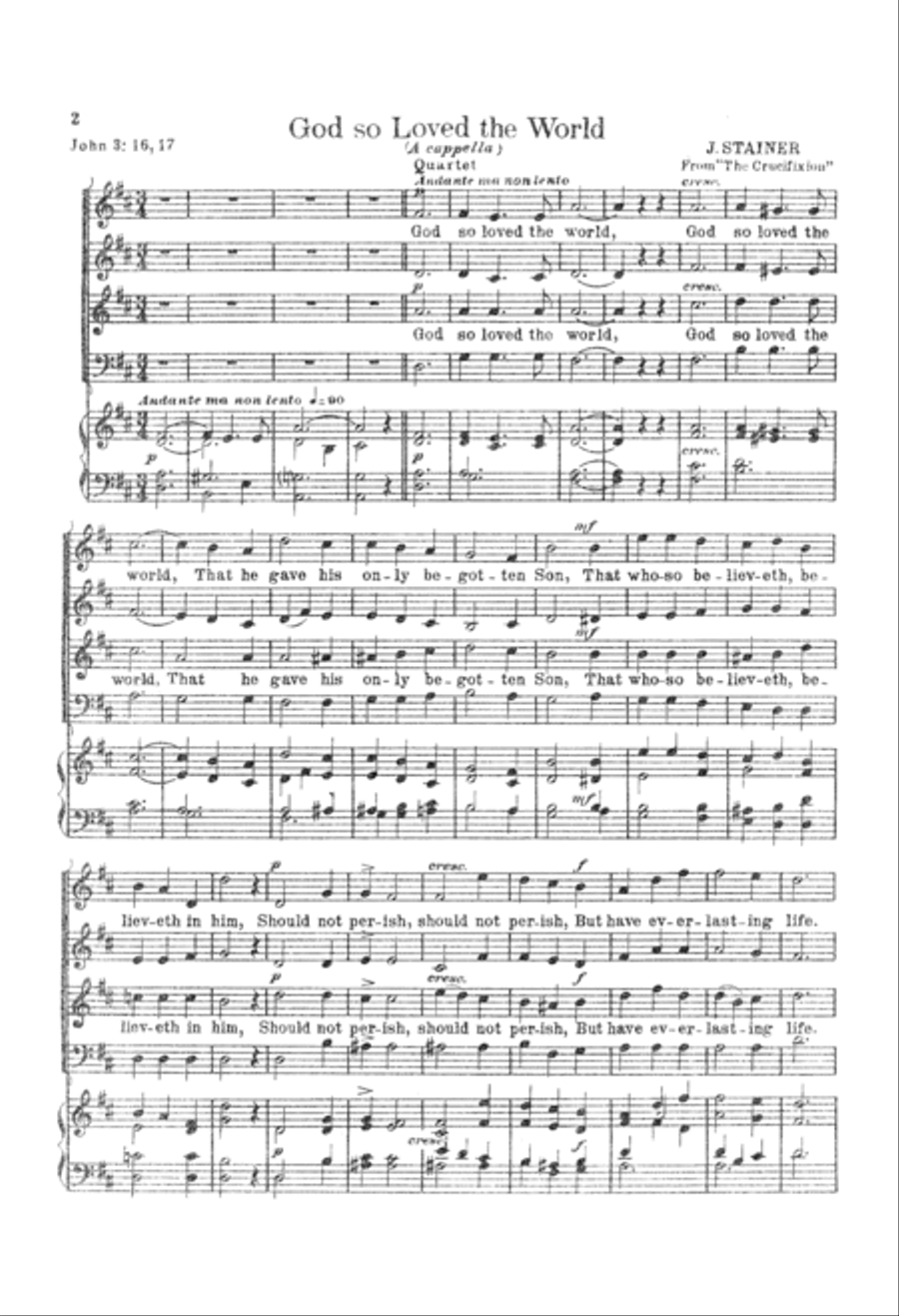 God So Loved the World God So Loved the World 4-Part scores gallery preview page 3