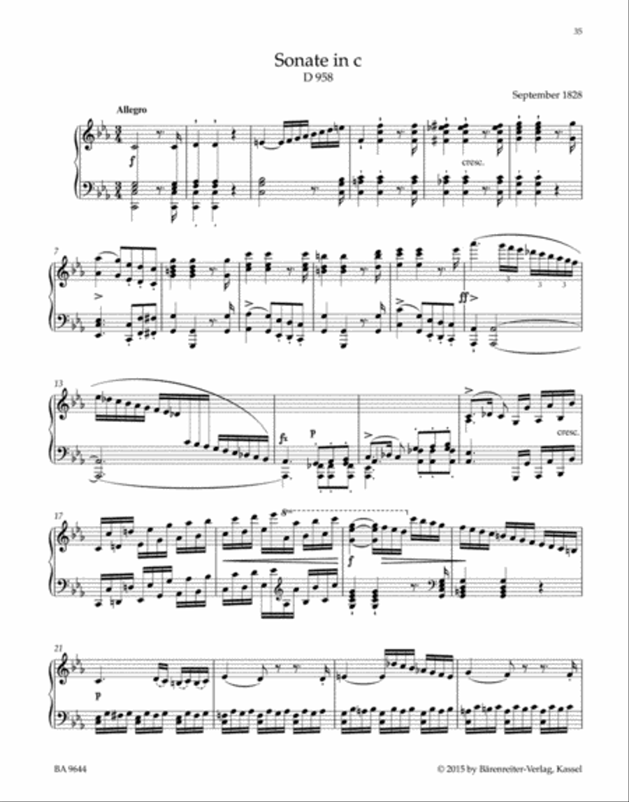 Piano Sonatas III D 894, 958, 959, 960 Piano Solo scores gallery preview page 2