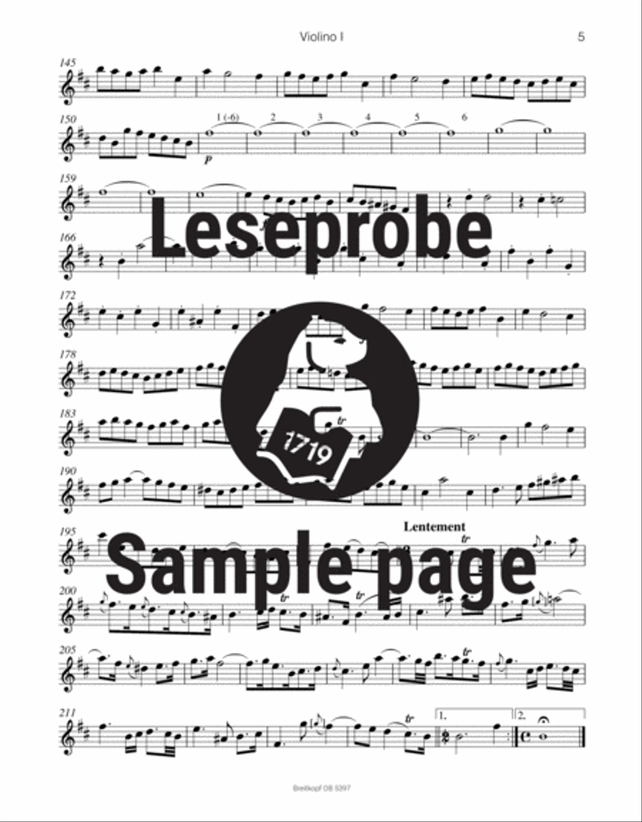 Overture (Suite) No. 2 in B minor BWV 1067 Orchestra scores gallery preview page 5