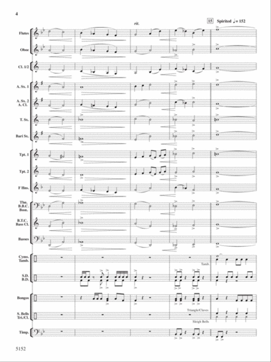 Aztec Celebration Concert Band scores gallery preview page 4