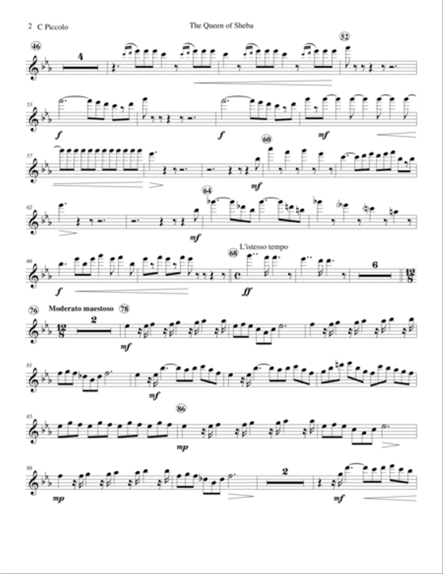 The Queen Of Sheba The Queen Of Sheba Concert Band scores gallery preview page 2