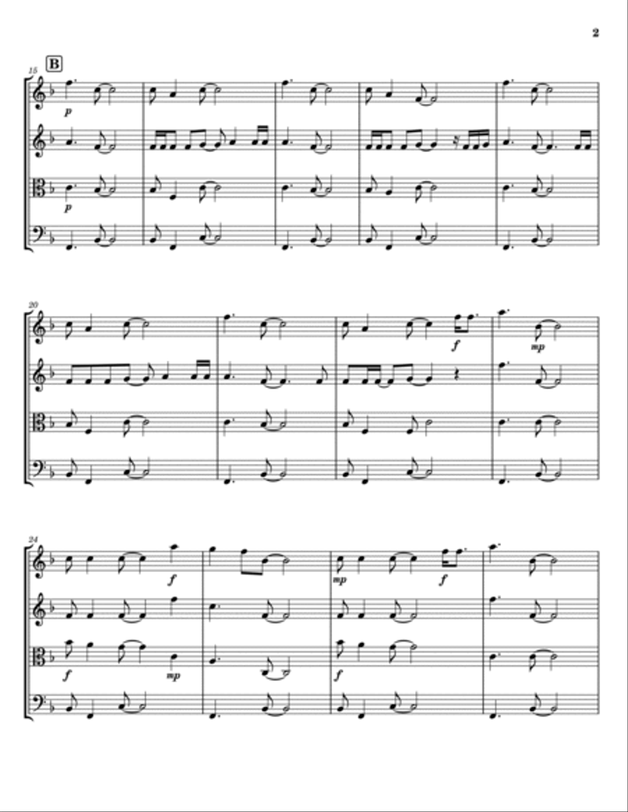 Free Fallin' String Quartet scores gallery preview page 2
