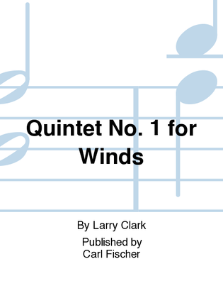 Book cover for Quintet No. 1 for Winds
