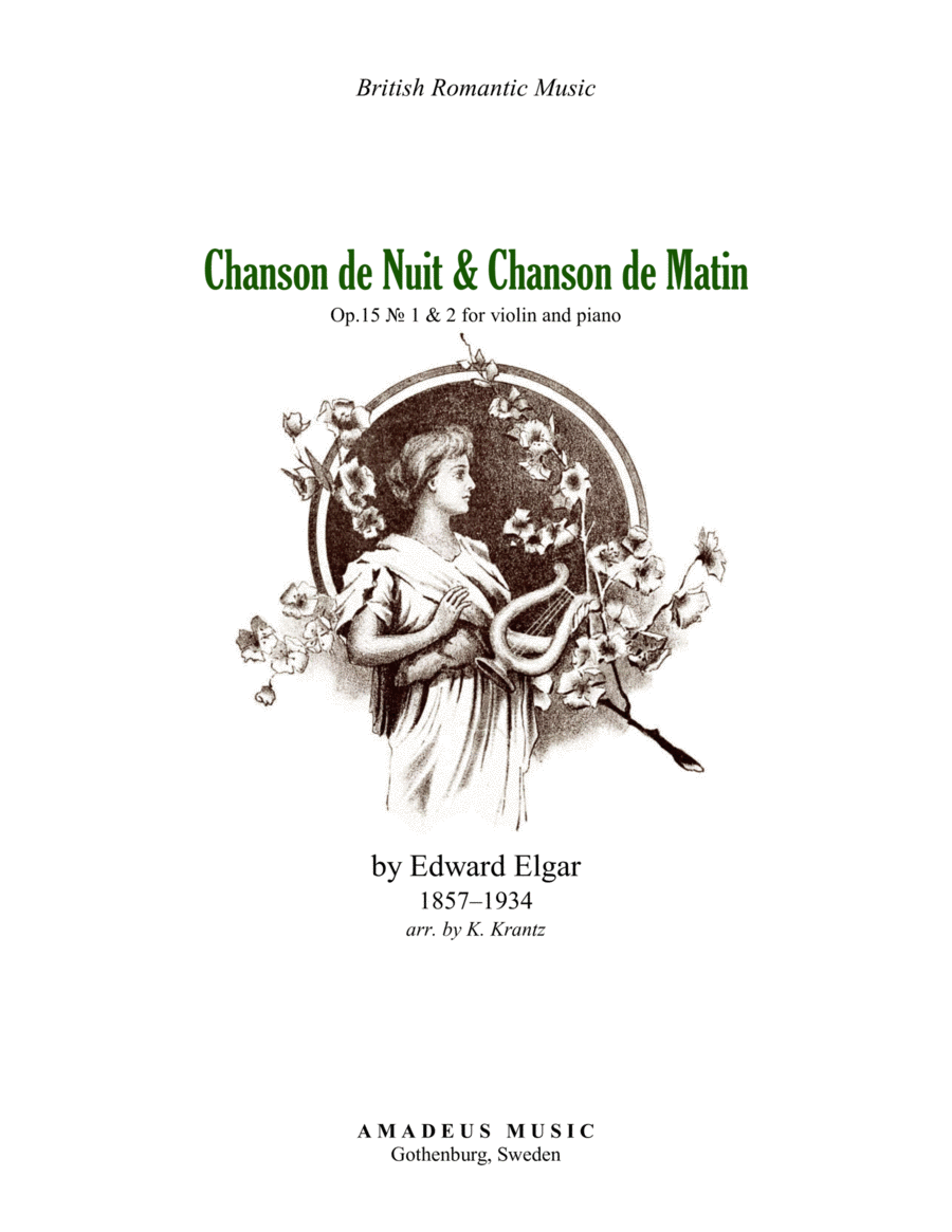 Chanson de Nuit and Chanson de Matin Op. 15 for violin and piano Violin Solo scores gallery preview page 1