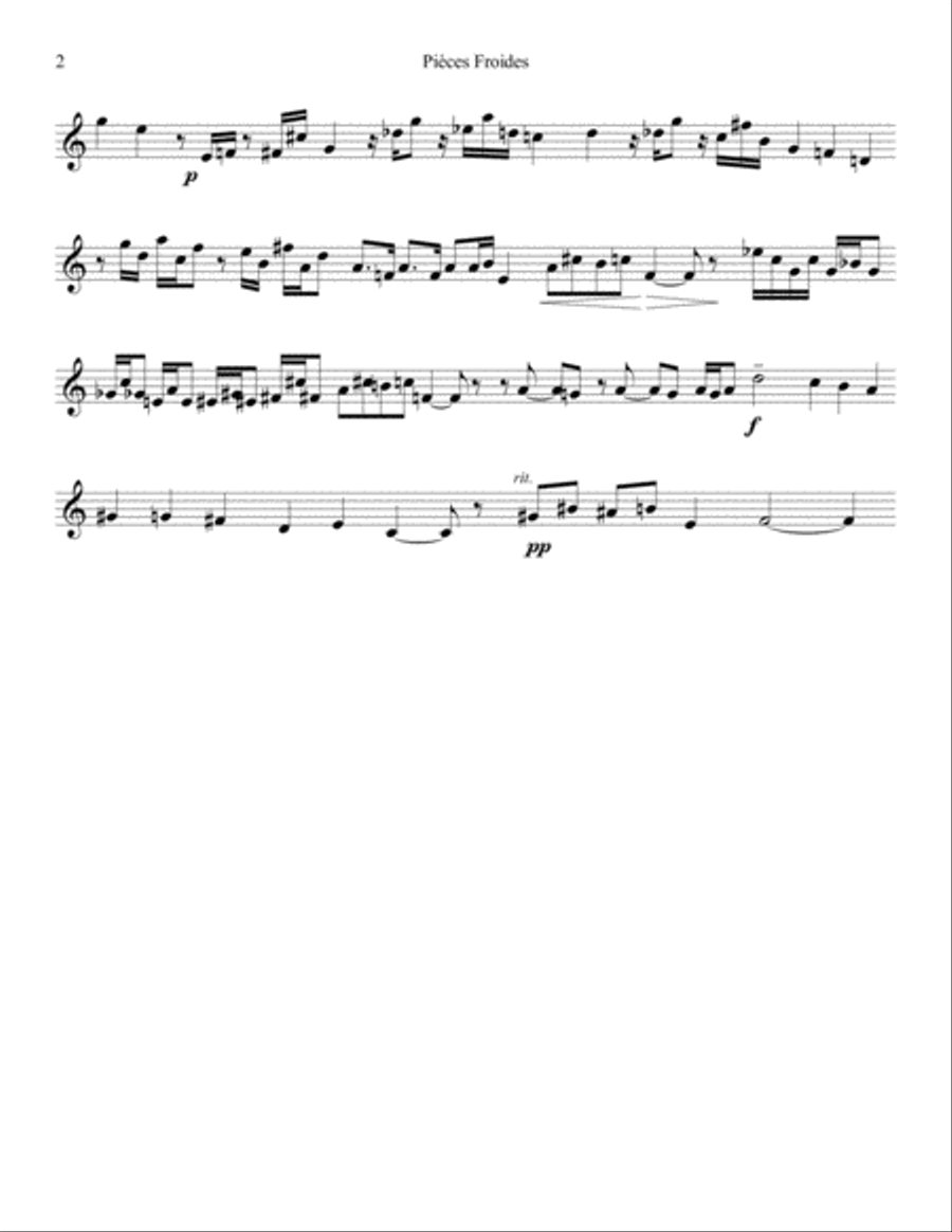 Pieces Froides for Guitar and Flute Duet Pieces Froides for Guitar and Flute Duet Flute scores gallery preview page 6