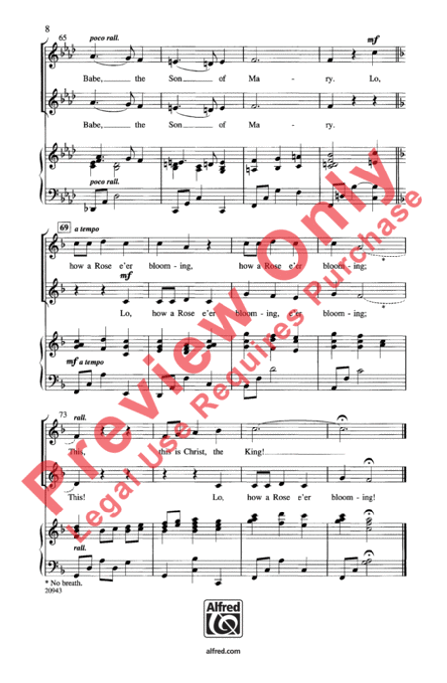The Rose E'er Blooming The Rose E'er Blooming Unison Choir scores gallery preview page 8