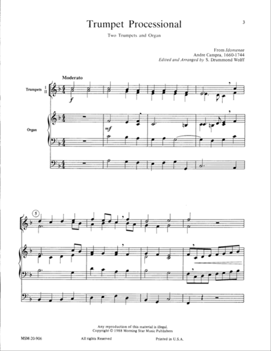 Trumpet Processional Trumpet Processional Trumpet Duet scores gallery preview page 1