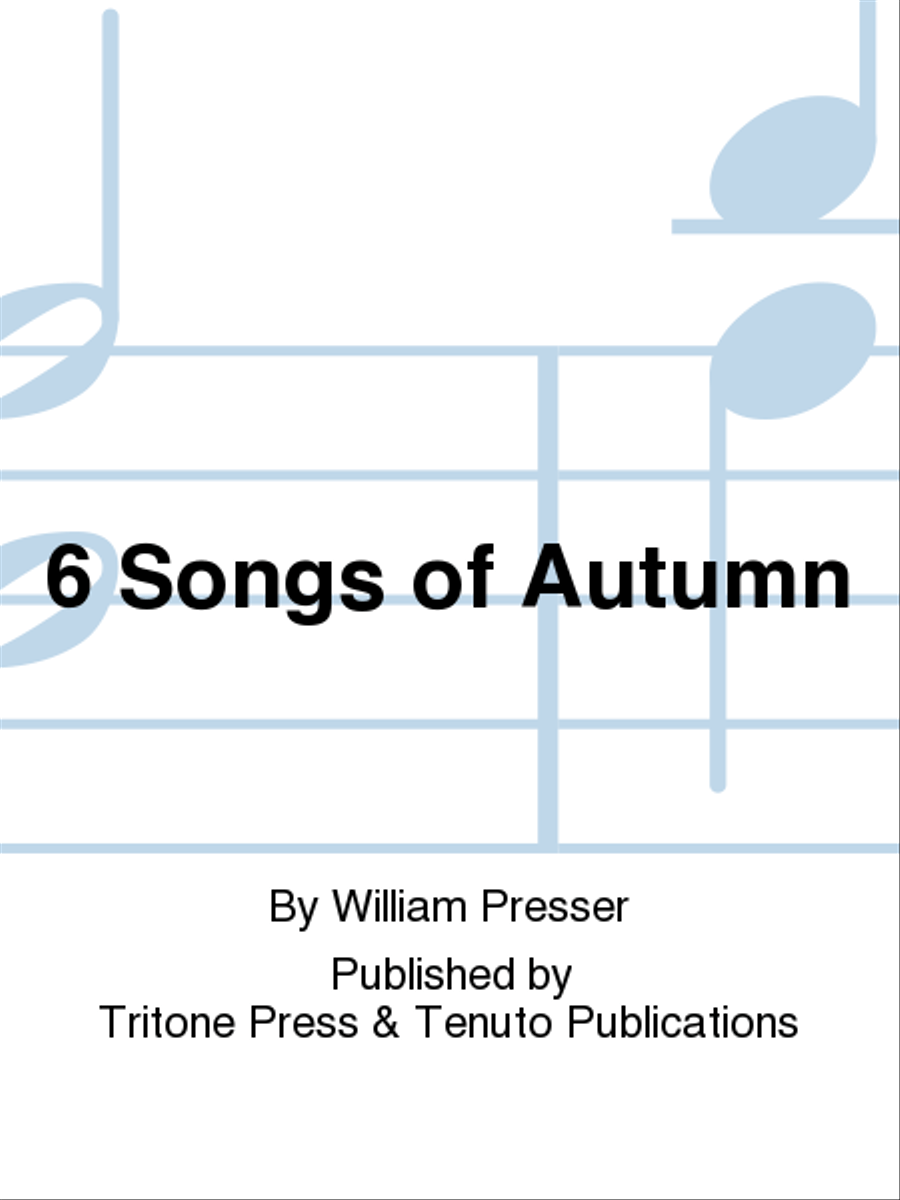 Six Songs Of Autumn Six Songs Of Autumn Chamber Music scores gallery preview page 1