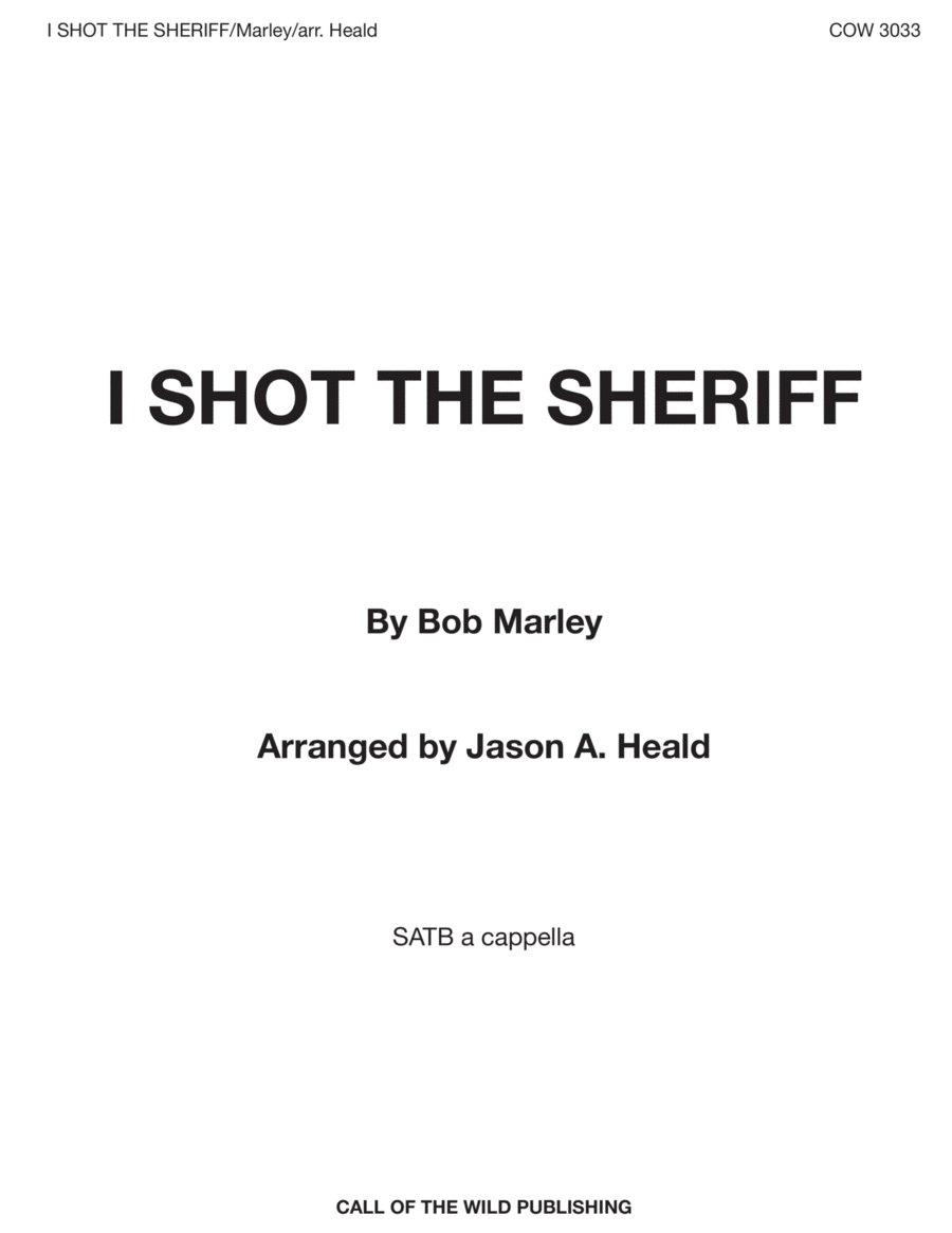 I Shot The Sheriff I Shot The Sheriff 4-Part scores gallery preview page 1