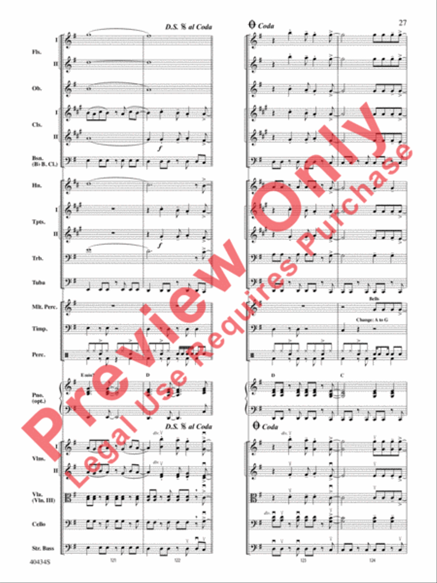 Last Friday Night (T.G.I.F.) / Edge of Glory Full Orchestra scores gallery preview page 28