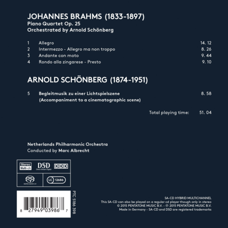 Brahms: Piano Quartet Op. 25, Orchestrated by Arnold Schoenberg image number null
