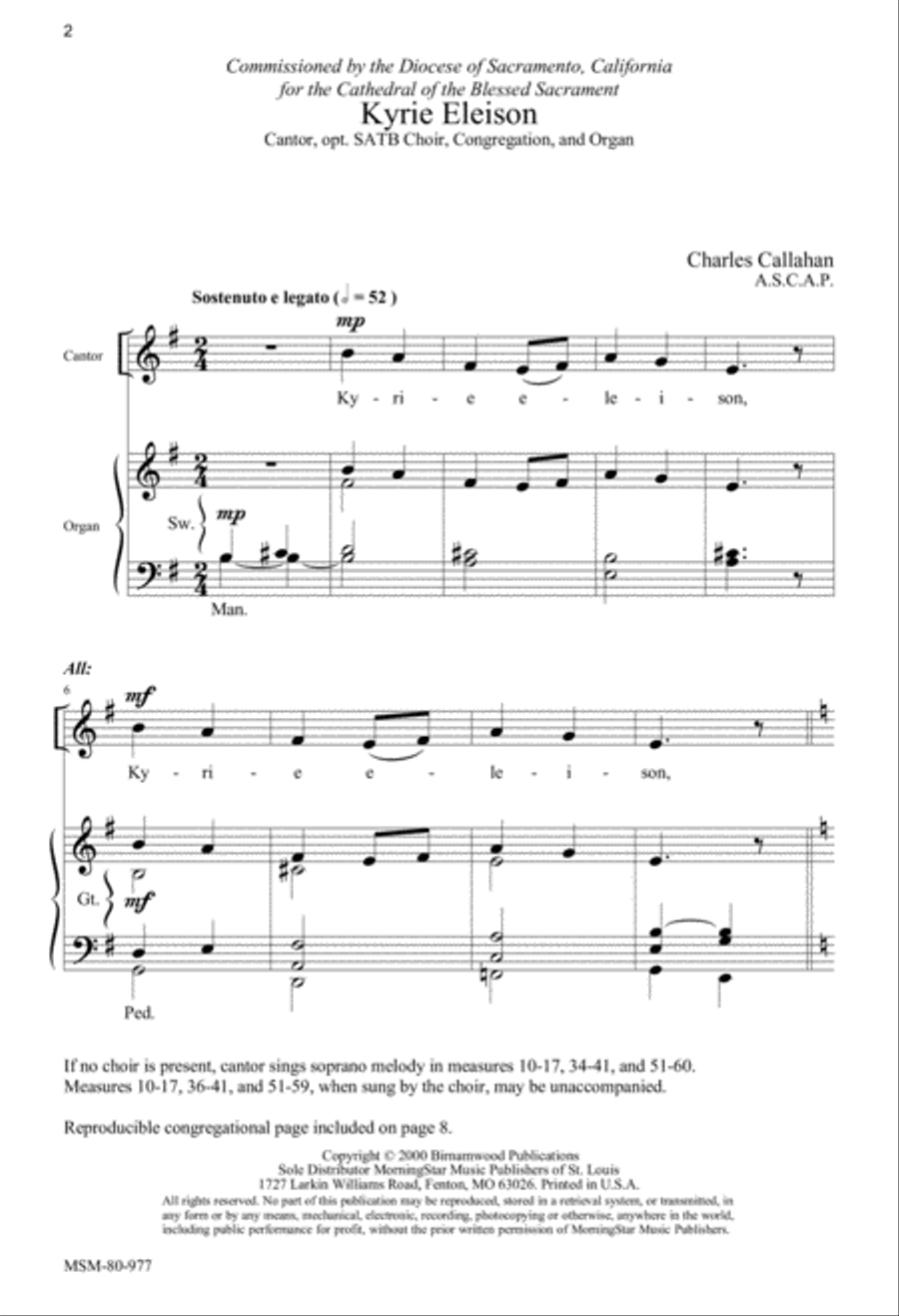 Kyrie Eleison 4-Part scores gallery preview page 2
