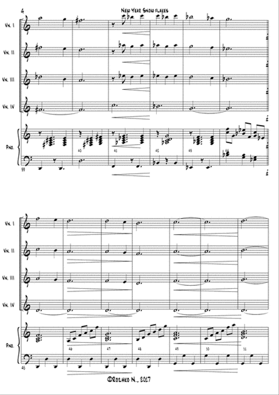 New Year Snowflakes (Children's Series) Violin Solo scores gallery preview page 5