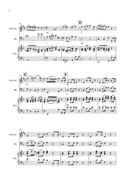 Bridal Chorus "Here Comes The Bride" for Alto Saxophone and Double Bass Duet image number null