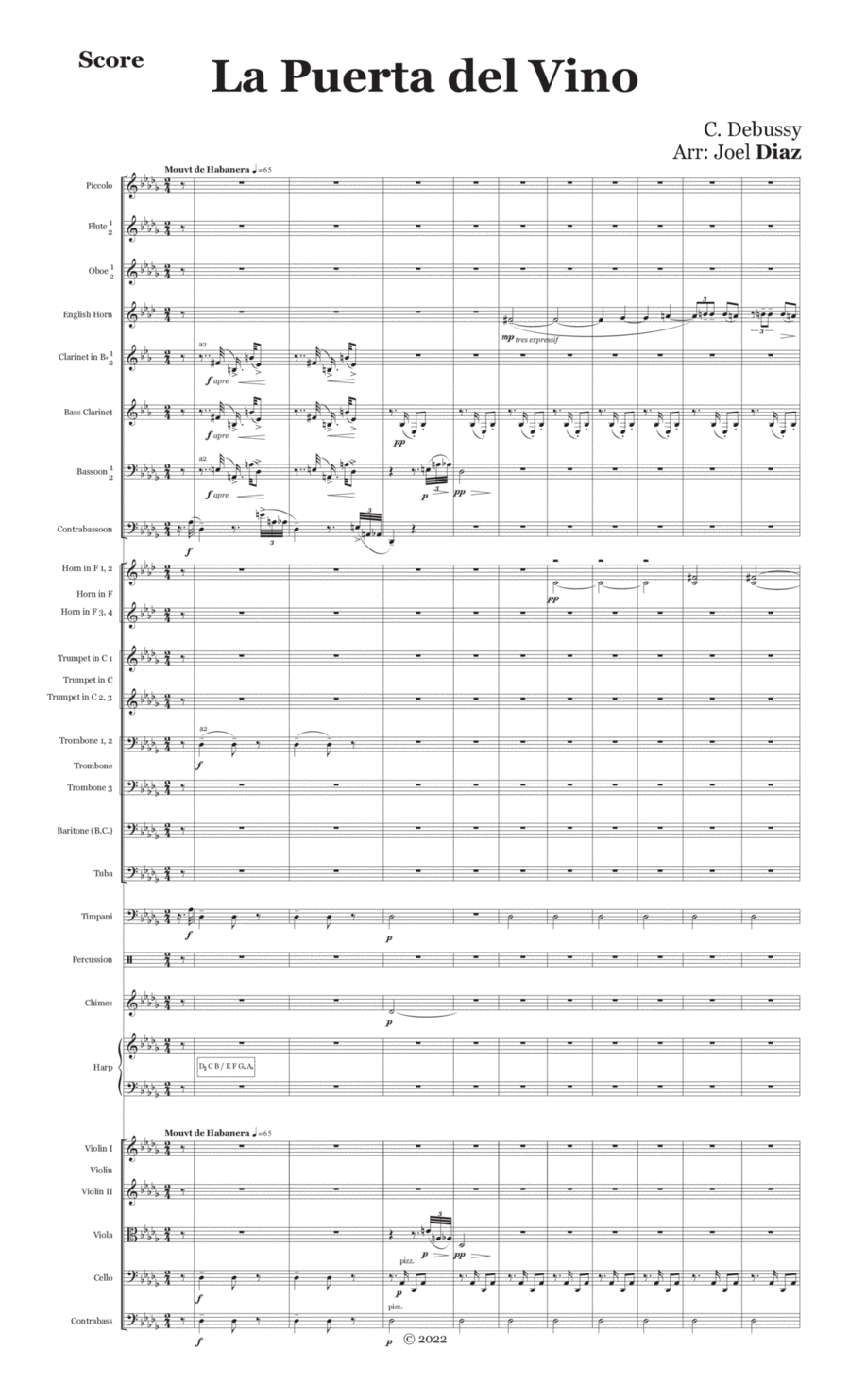La Puerta del Vino - Score Only Full Orchestra scores gallery preview page 1