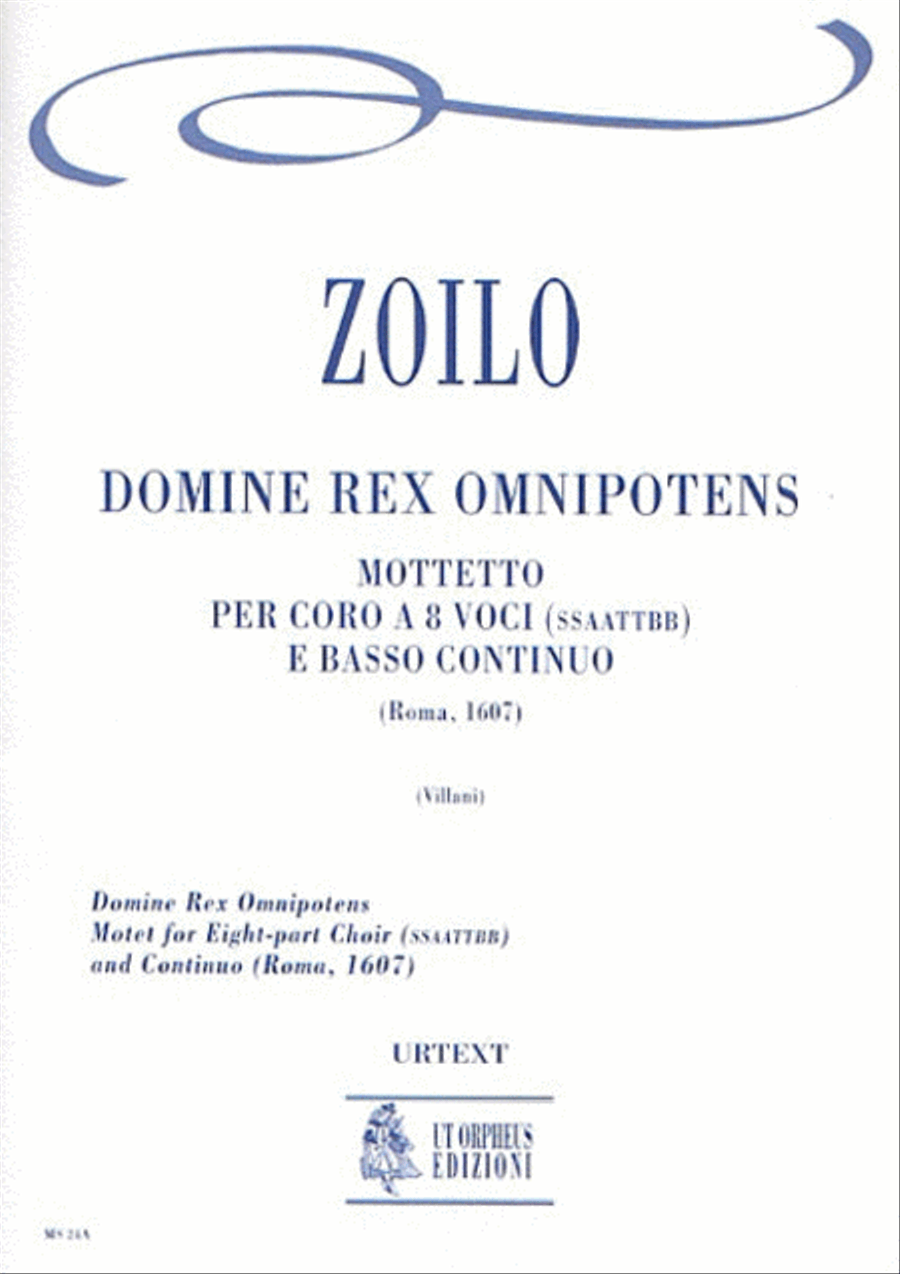 Domine Rex Omnipotens. Motet (Roma 1607) for 8-part Choir (SATB-SATB) and Continuo 4-Part scores gallery preview page 1