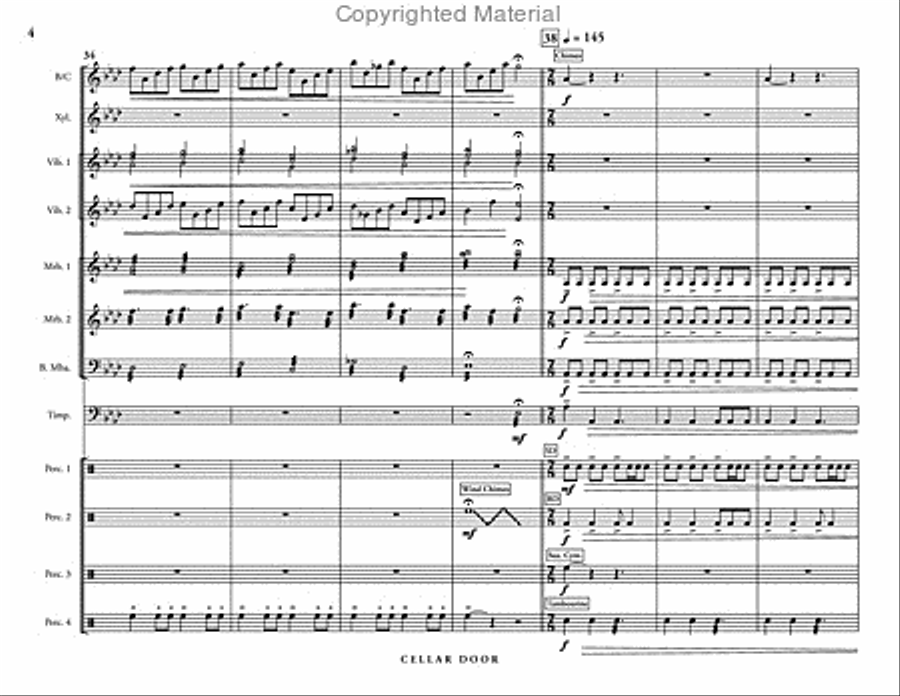 Cellar Door Percussion Ensemble scores gallery preview page 5