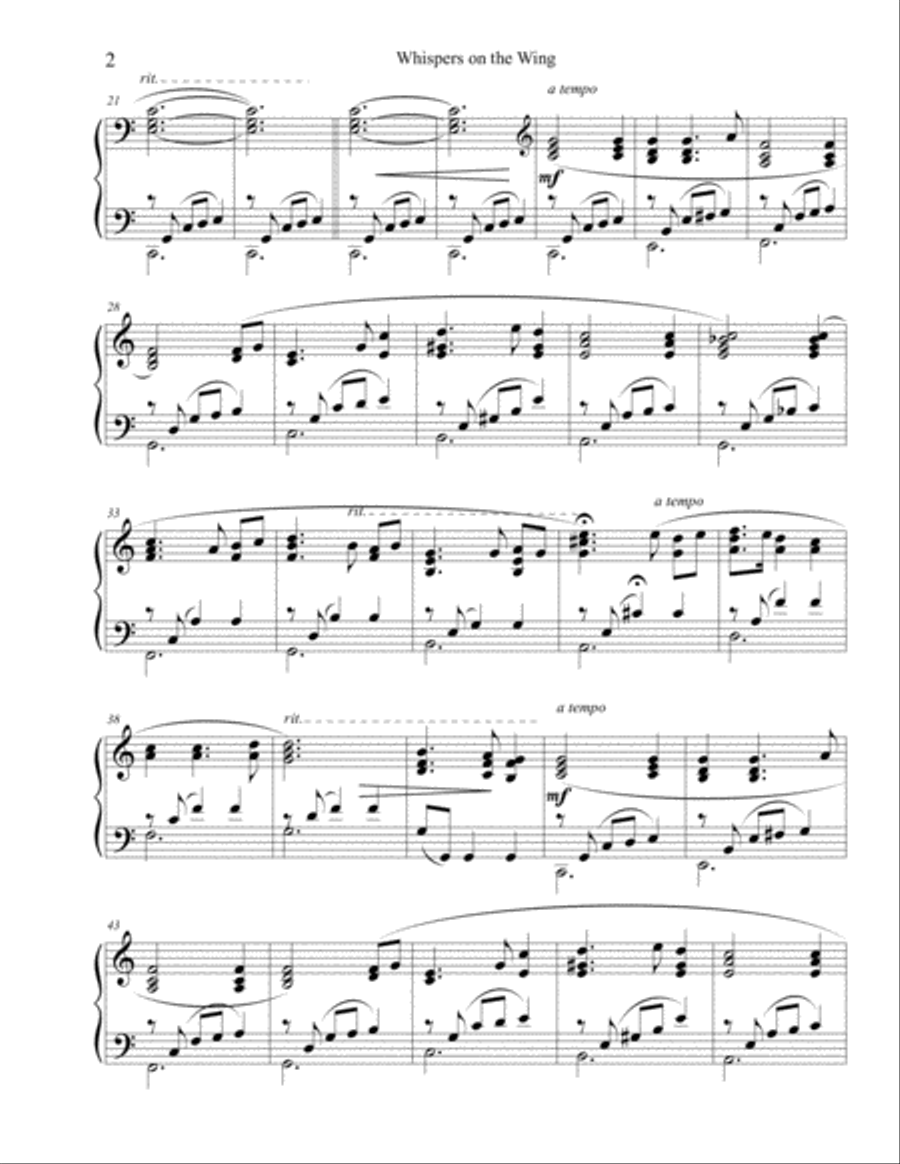 Whispers on the Wing Piano Solo scores gallery preview page 2
