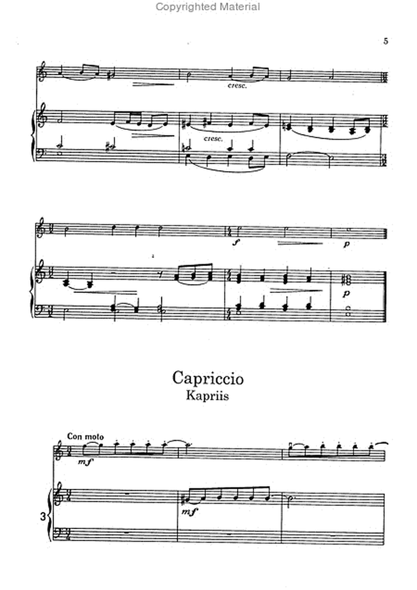 Four Violin pieces for children (Vier Violinstucke fur Kinder / Neli viiulipala lastele)